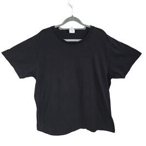 Port & Company Size XL Crewneck Basic Tee Shirt Solid Black 100% Cotton Casual